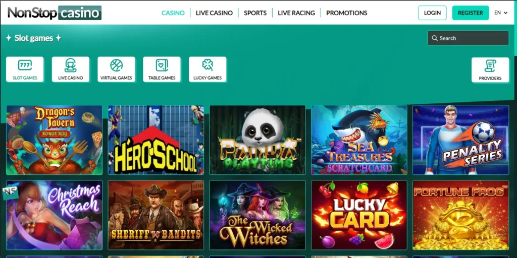 Slot games at NonStop Casino