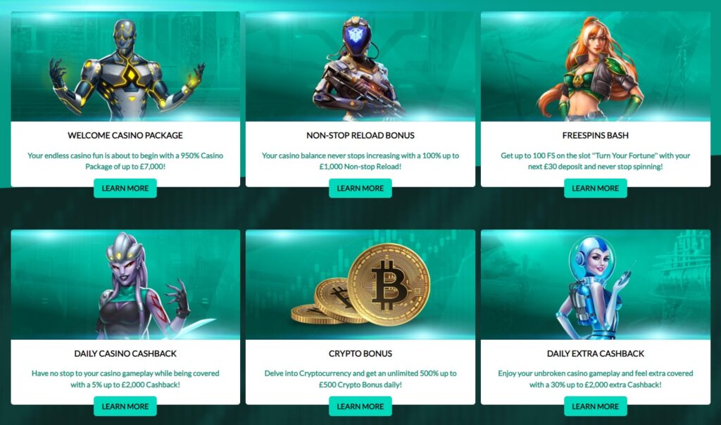 Bonuses at NonStop Casino