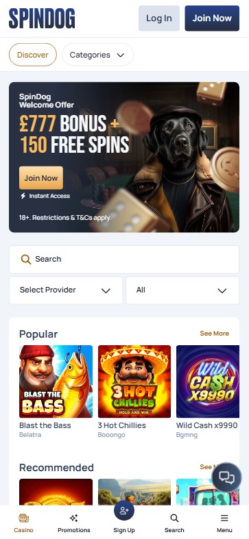 Discover SpinDog Casino mobile experience